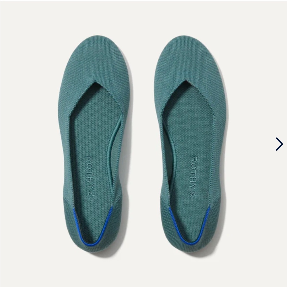 Rothy’s Blue Sage Round Top Ballet Flats size 8.5 New